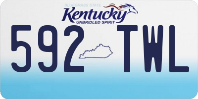 KY license plate 592TWL