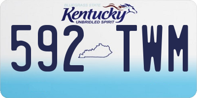 KY license plate 592TWM