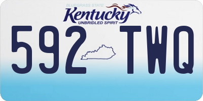 KY license plate 592TWQ