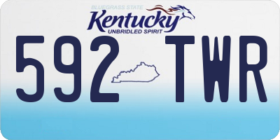 KY license plate 592TWR