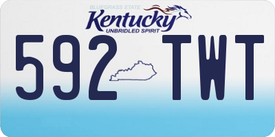 KY license plate 592TWT