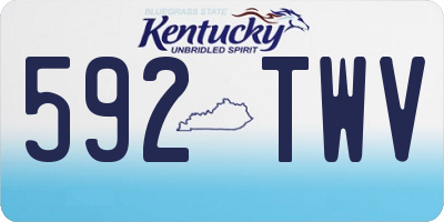 KY license plate 592TWV