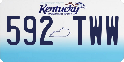 KY license plate 592TWW