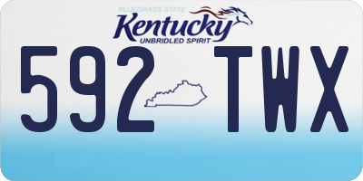 KY license plate 592TWX