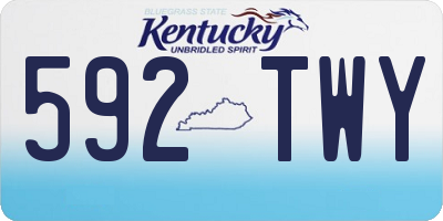 KY license plate 592TWY