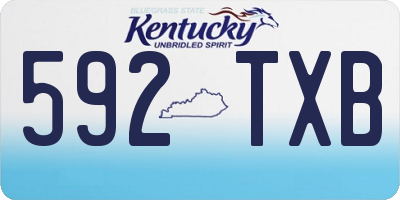 KY license plate 592TXB