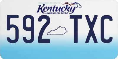 KY license plate 592TXC