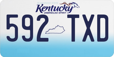 KY license plate 592TXD