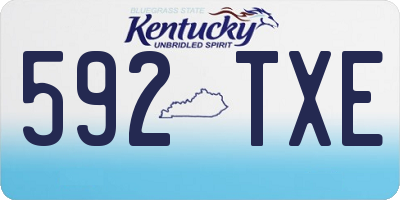 KY license plate 592TXE