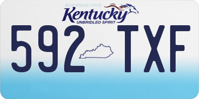 KY license plate 592TXF
