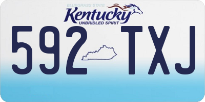 KY license plate 592TXJ