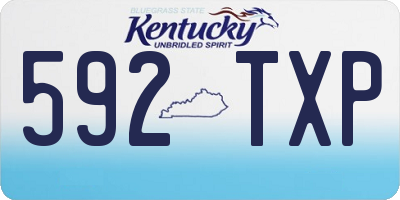 KY license plate 592TXP