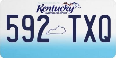 KY license plate 592TXQ