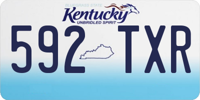 KY license plate 592TXR