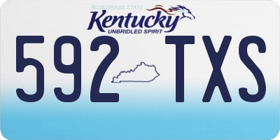 KY license plate 592TXS