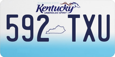 KY license plate 592TXU