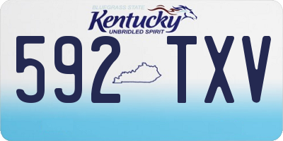 KY license plate 592TXV