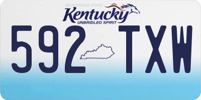 KY license plate 592TXW