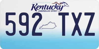 KY license plate 592TXZ