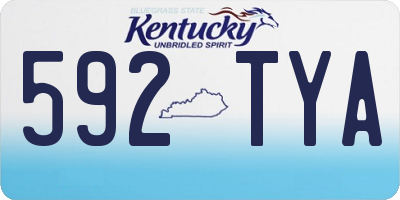 KY license plate 592TYA