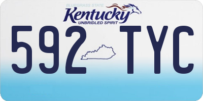 KY license plate 592TYC