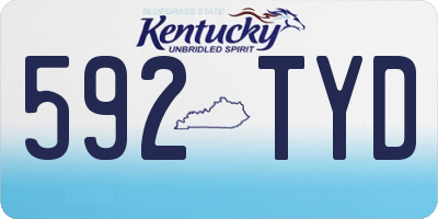 KY license plate 592TYD
