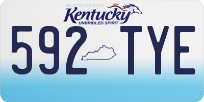KY license plate 592TYE