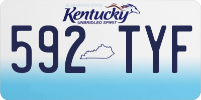 KY license plate 592TYF