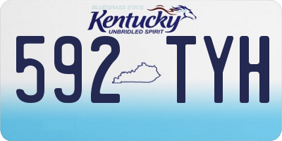 KY license plate 592TYH