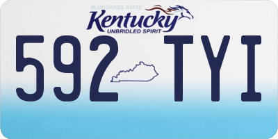 KY license plate 592TYI