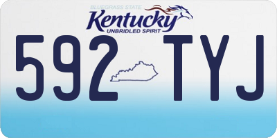 KY license plate 592TYJ