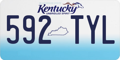 KY license plate 592TYL