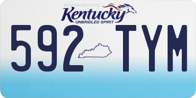 KY license plate 592TYM
