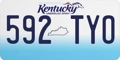 KY license plate 592TYO
