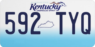 KY license plate 592TYQ