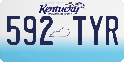 KY license plate 592TYR