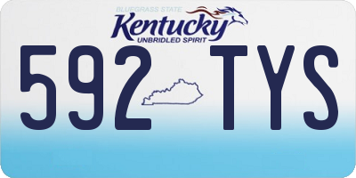 KY license plate 592TYS