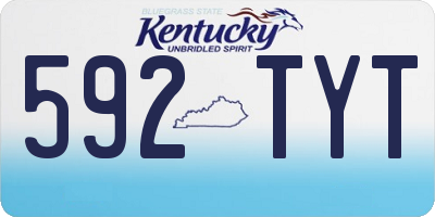 KY license plate 592TYT