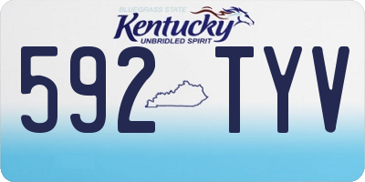 KY license plate 592TYV