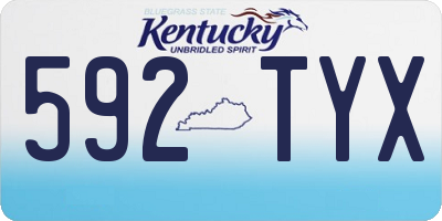 KY license plate 592TYX