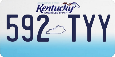 KY license plate 592TYY