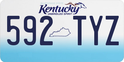 KY license plate 592TYZ