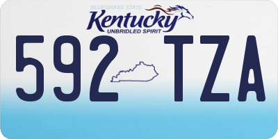 KY license plate 592TZA