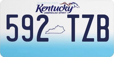 KY license plate 592TZB