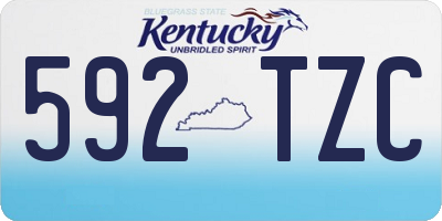 KY license plate 592TZC