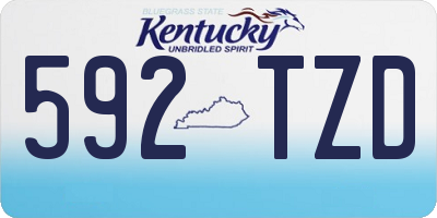 KY license plate 592TZD