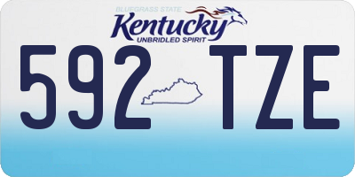 KY license plate 592TZE