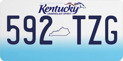 KY license plate 592TZG