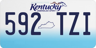 KY license plate 592TZI