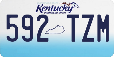 KY license plate 592TZM